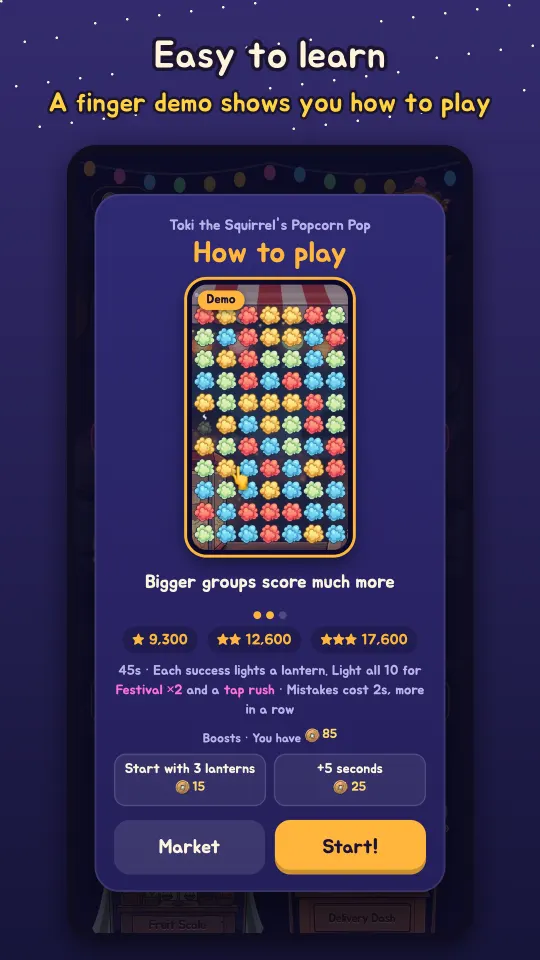 A How to play window with a finger demo