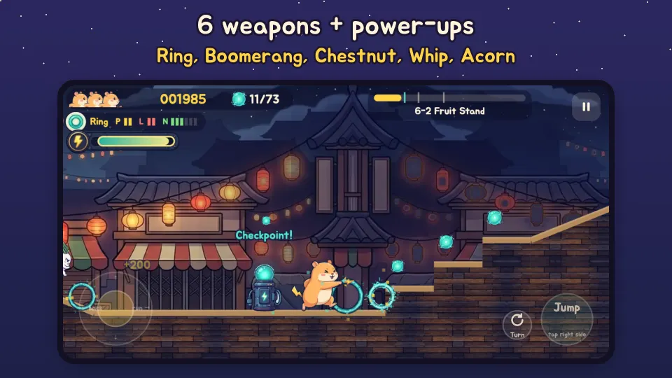 Using a weapon on the market rooftops