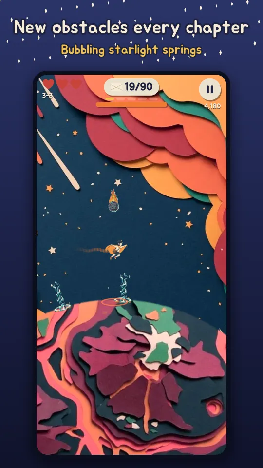 A bubbling starlight spring obstacle